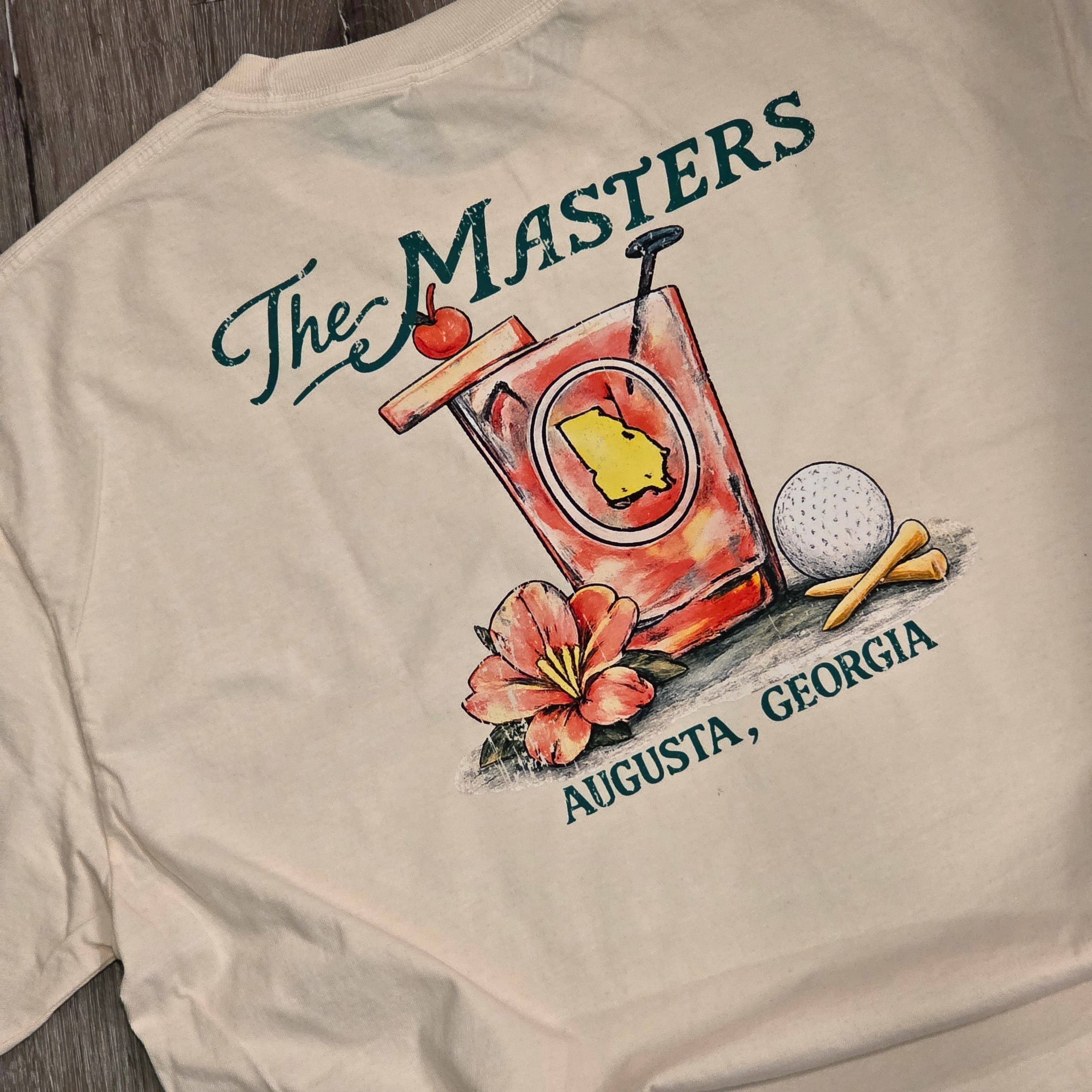 Augusta Georgia Golf Shirt | Spring Golf Tee | Southern Azalea Floral Golf Graphic | Cute Masters Inspired Shirt