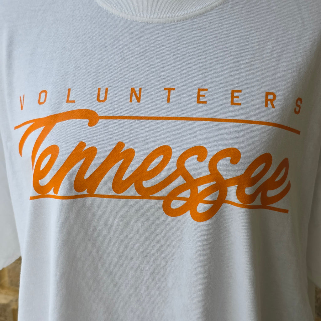 Tennessee Volunteers Shirt, Comfort Colors 1717 Game Day Tee, Vintage Script Football T-Shirt, Knoxville Fan Gift, Pepper or White
