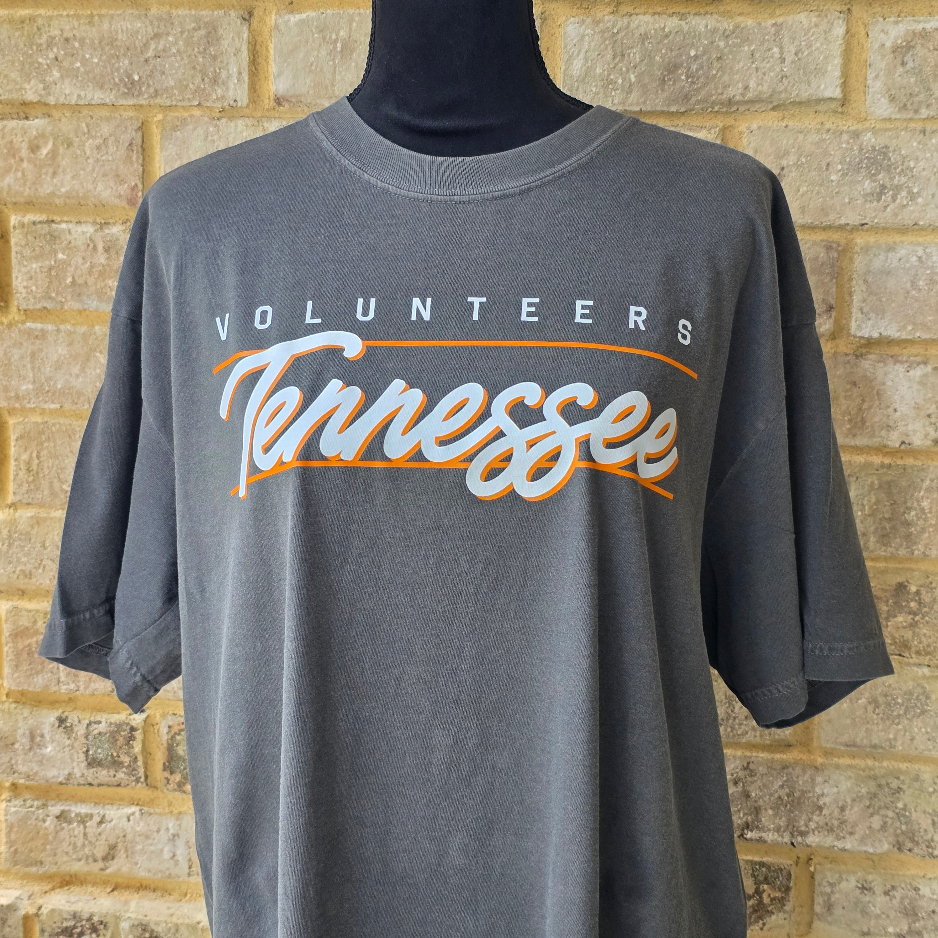 Tennessee Volunteers Shirt, Comfort Colors 1717 Game Day Tee, Vintage Script Football T-Shirt, Knoxville Fan Gift, Pepper or White