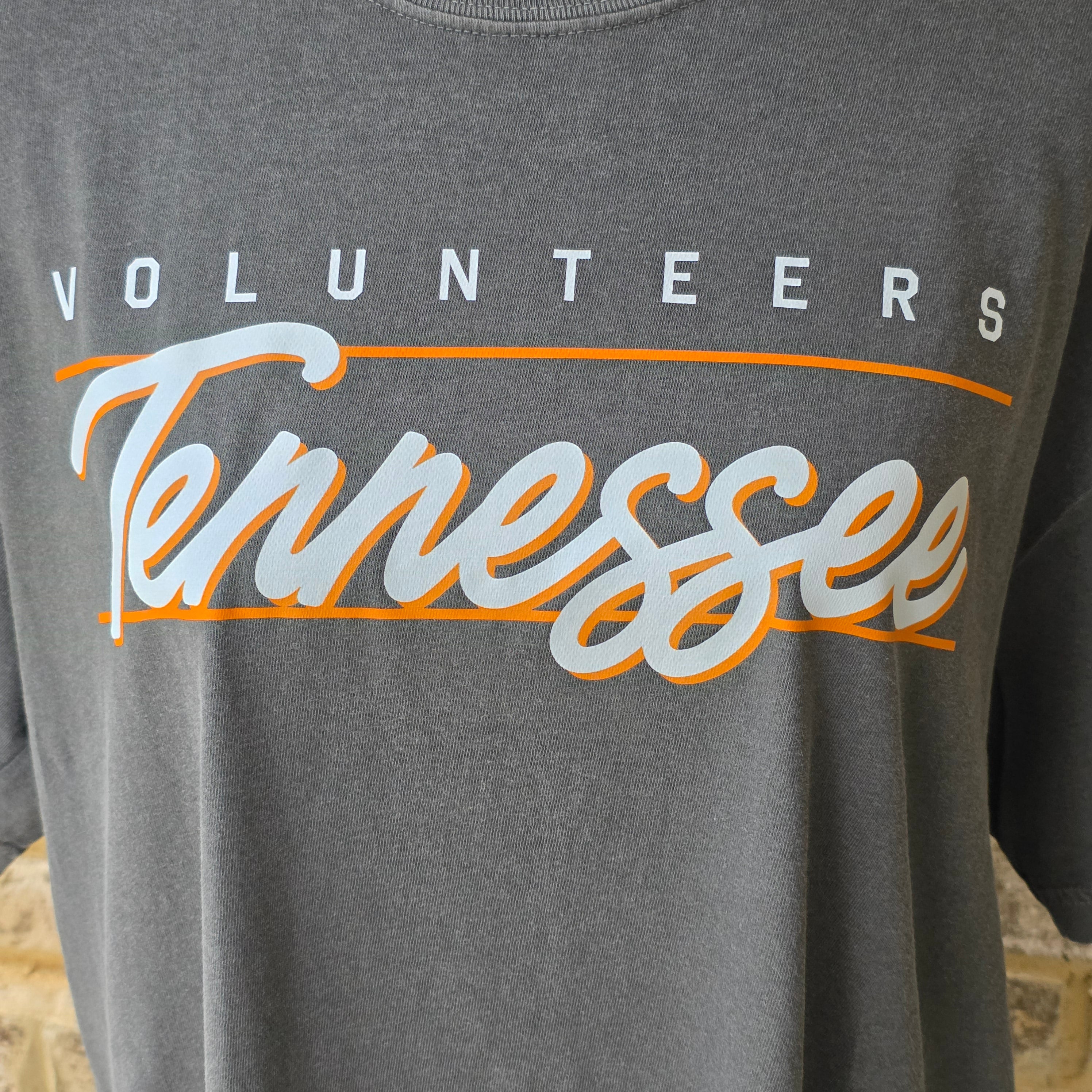 Tennessee Volunteers Shirt, Comfort Colors 1717 Game Day Tee, Vintage Script Football T-Shirt, Knoxville Fan Gift, Pepper or White
