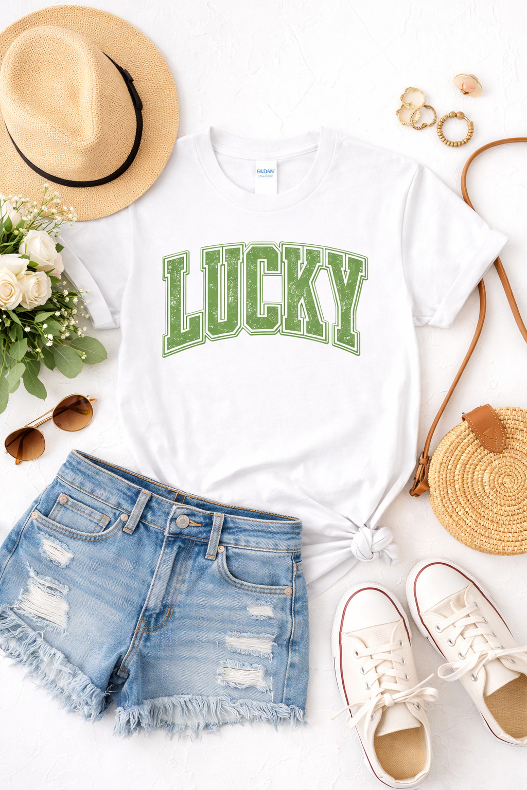 Lucky Shirt St Patricks Day Tee | Vintage Distressed Lucky Graphic Shirt | Retro Irish Pub Crawl Shirt | Saint Paddy’s Day Green T-Shirt