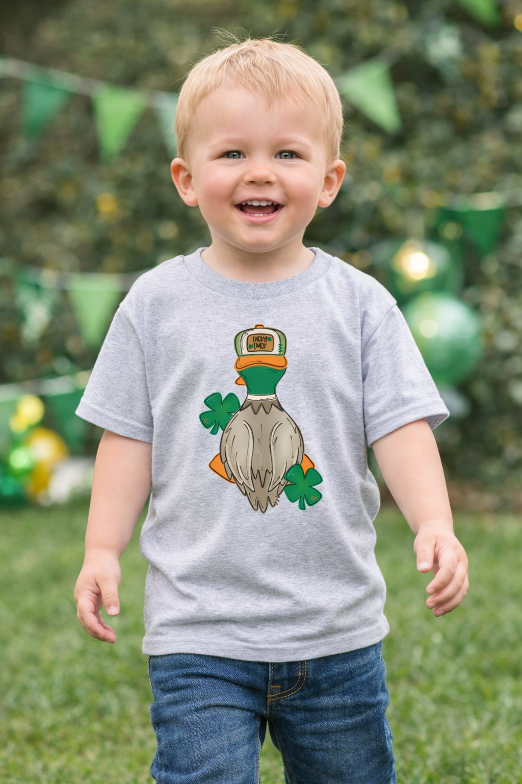 Lucky Duck Kids Shirt, St Patricks Day Kids Shirt, Funny Shamrock Duck Tee, Toddler St Paddy’s Shirt, Cute Irish Kids Top
