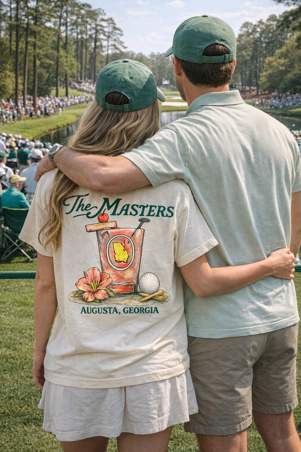 Augusta Georgia Golf Shirt | Spring Golf Tee | Southern Azalea Floral Golf Graphic | Cute Masters Inspired Shirt