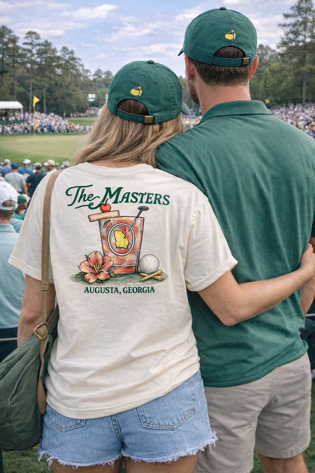 Augusta Georgia Golf Shirt | Spring Golf Tee | Southern Azalea Floral Golf Graphic | Cute Masters Inspired Shirt