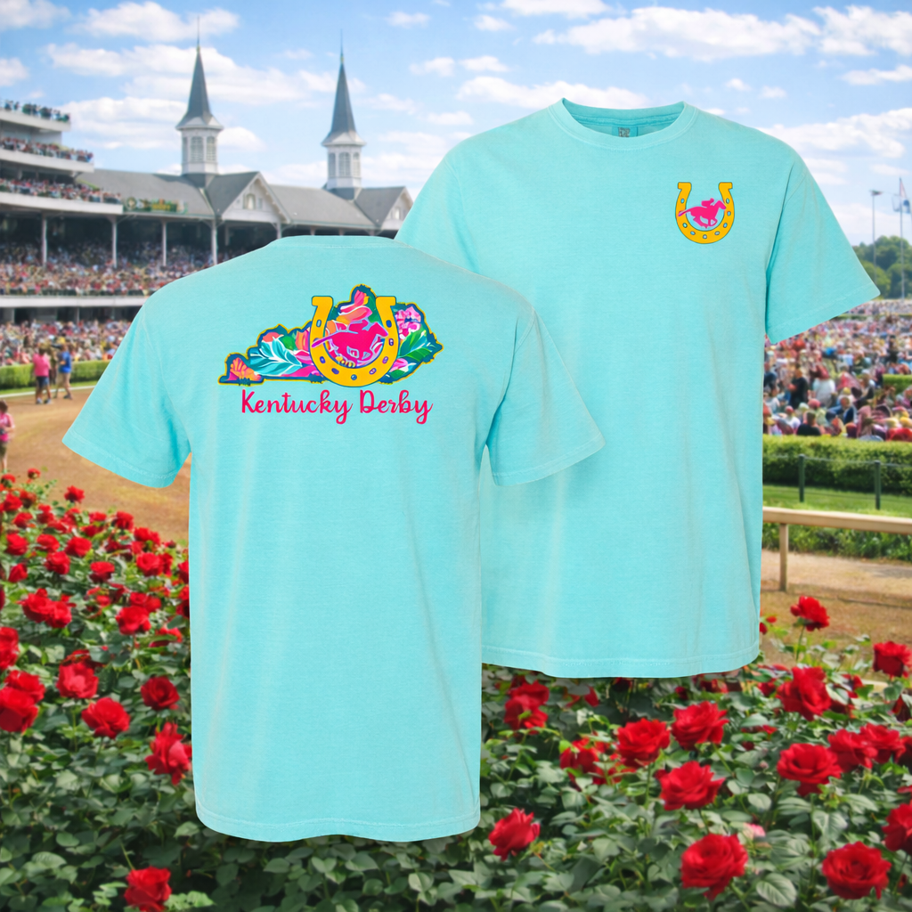 Kentucky Derby Shirt Comfort Colors 1717 Chalky Mint | Derby Day Tee | Horse Racing Shirt | Southern Spring Outfit | Run for the Roses Shirt