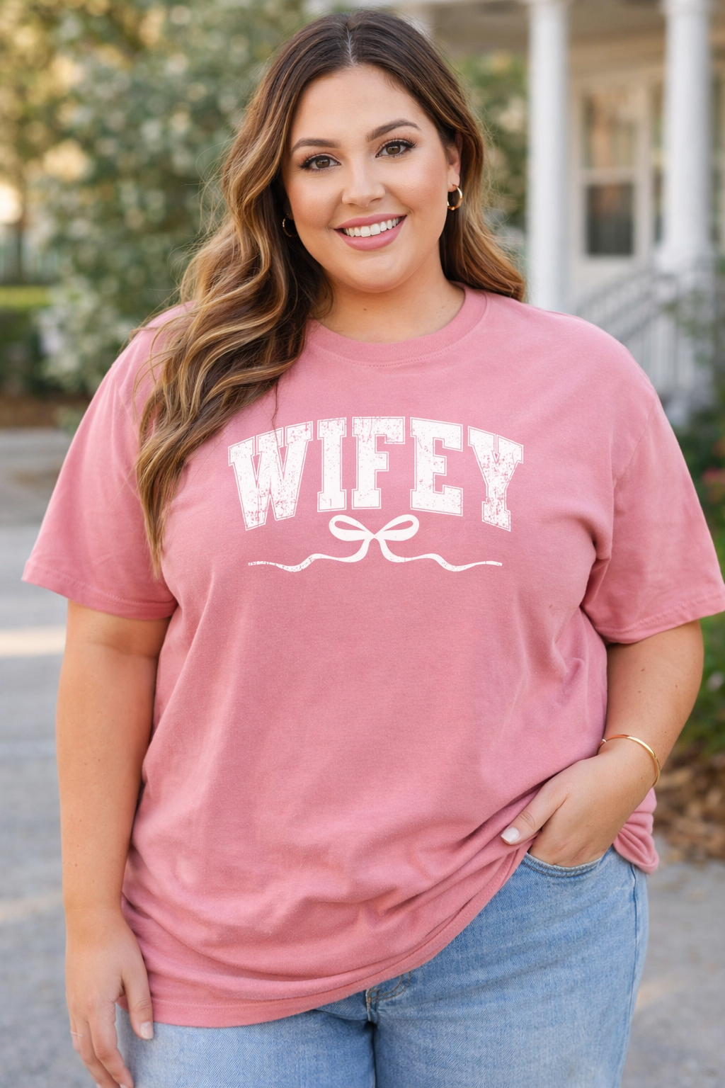 Distressed Wifey Shirt, Gift For My Wife Tee, Newlywed Gift, Bridal Shower Shirt, Honeymoon Outfit, Wedding Gift for Bride