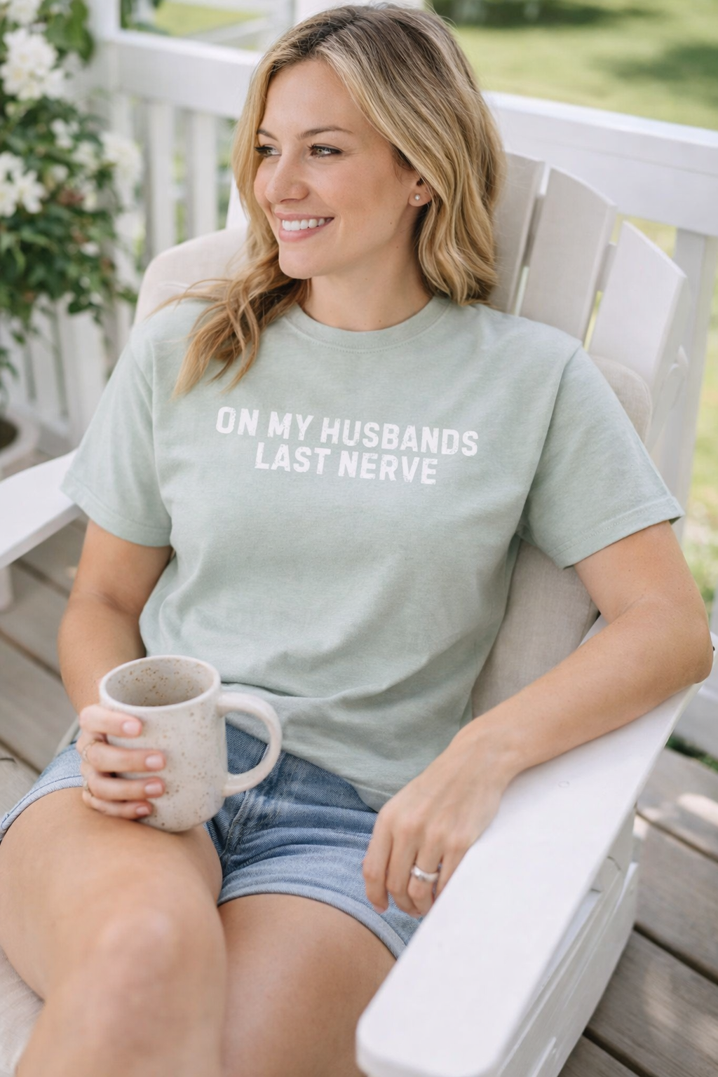 On My Husbands Last Nerve Shirt, Funny Wife Tee, Comfort Colors Shirt, Sassy Marriage Gift, Wife Humor