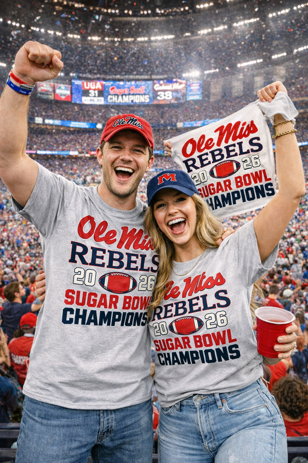 Ole Miss Rebels Sugar Bowl Champs Tee | Mississippi Football Shirt | Rebel Pride Victory Graphic Tee