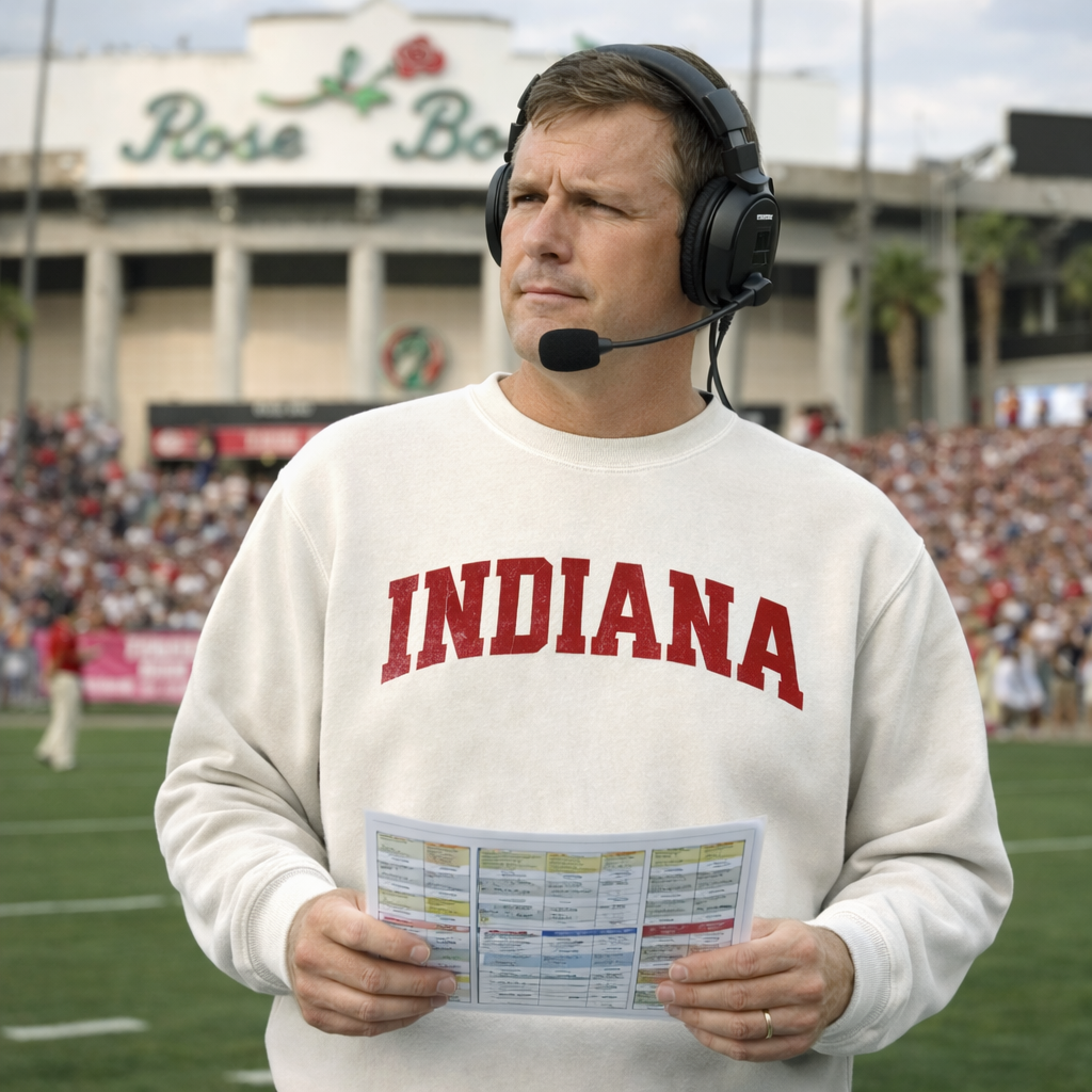 Indiana Hoosiers Rose Bowl Legacy Crewneck – Pigment-Dyed Sweatshirt | Vintage Arch | Indiana-Inspired College Apparel