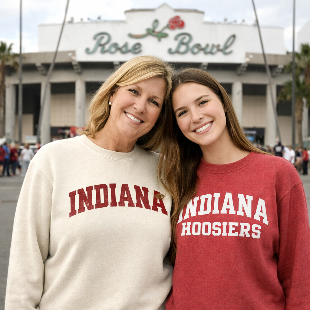 Indiana Hoosiers Rose Bowl Legacy Crewneck – Pigment-Dyed Sweatshirt | Vintage Arch | Indiana-Inspired College Apparel