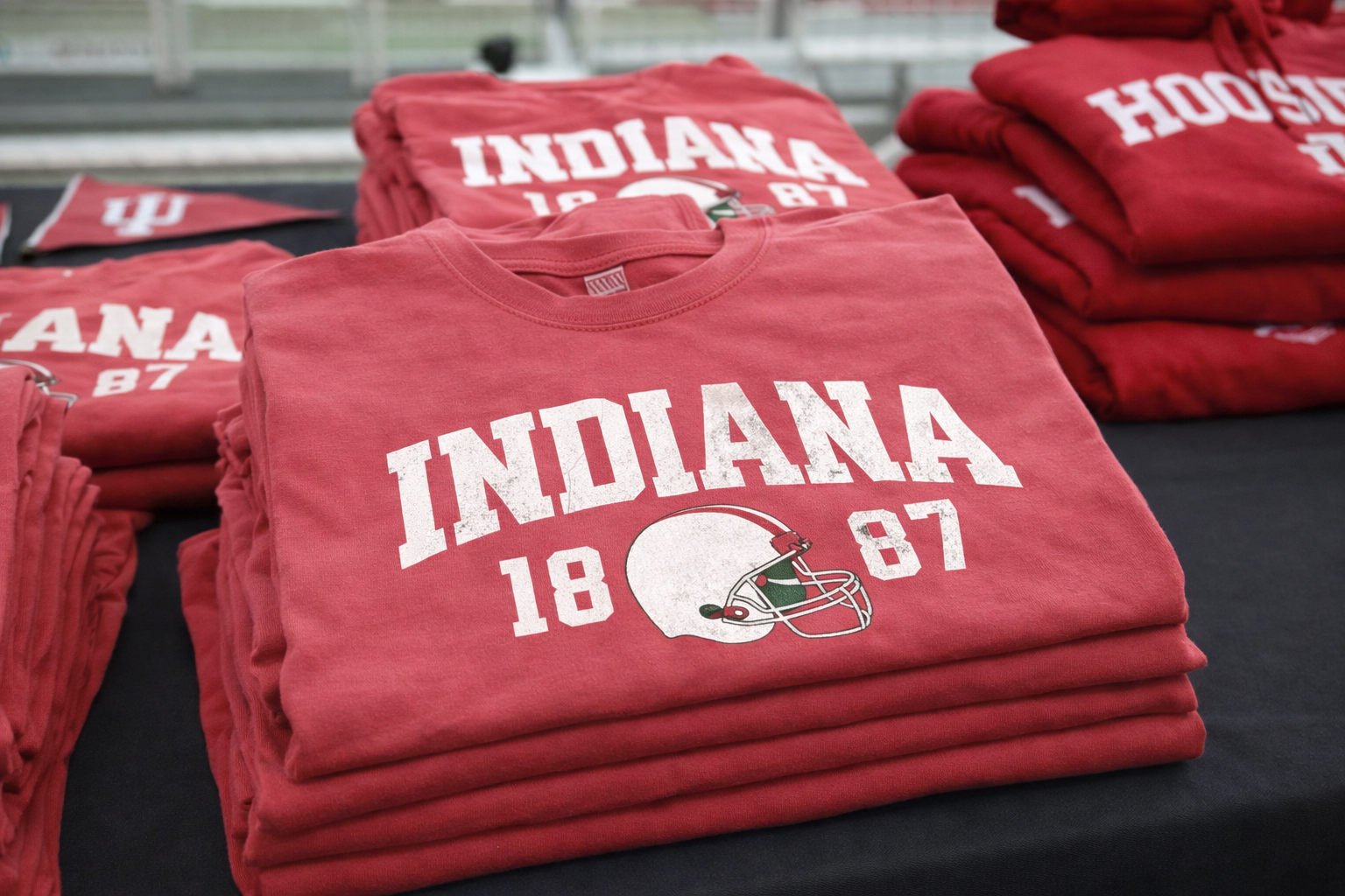 Indiana Hoosiers Vintage Football T-Shirt | Indiana 1887 Retro Helmet Tee | Hoosier Game Day Shirt | Classic IU Fan Apparel