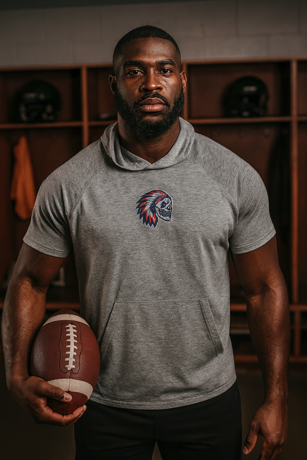 Canton WarChiefs Football Short Sleeve Hoodie | Sideline Gear | The Belichick (small logo)