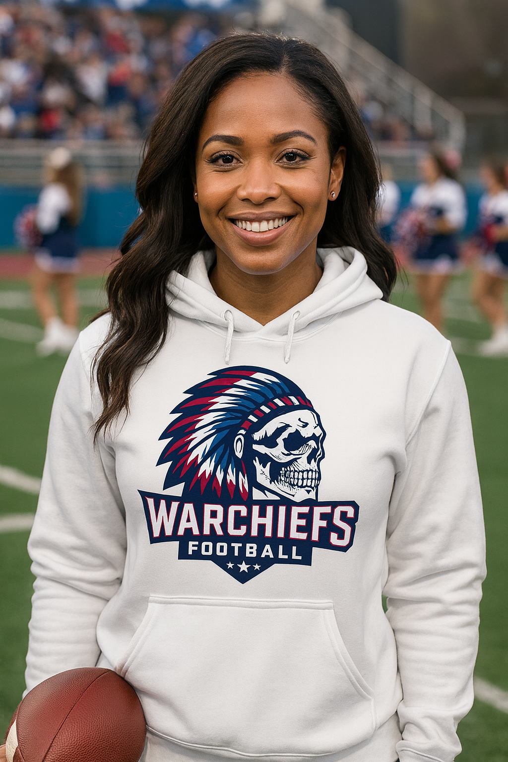 Canton WarChiefs Football Hoodie | Sideline Gear | Red White Blue Team Sweatshirt