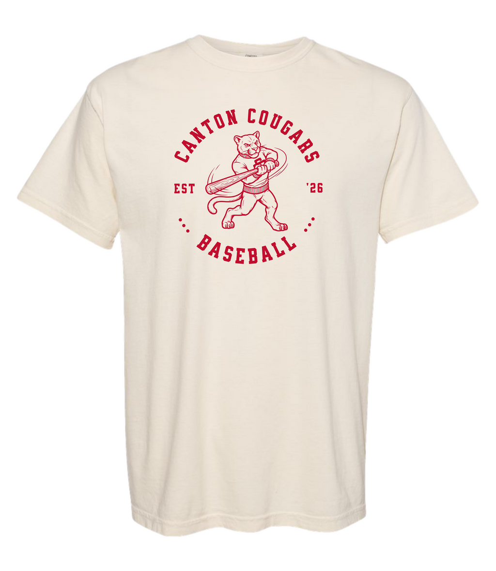 Cougars Baseball Mascot Player Tee