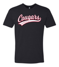 Cougars Baseball Script Tee