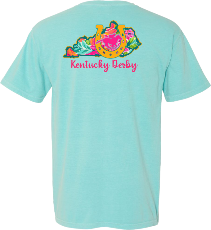 Kentucky Derby Shirt Comfort Colors 1717 Chalky Mint | Derby Day Tee | Horse Racing Shirt | Southern Spring Outfit | Run for the Roses Shirt