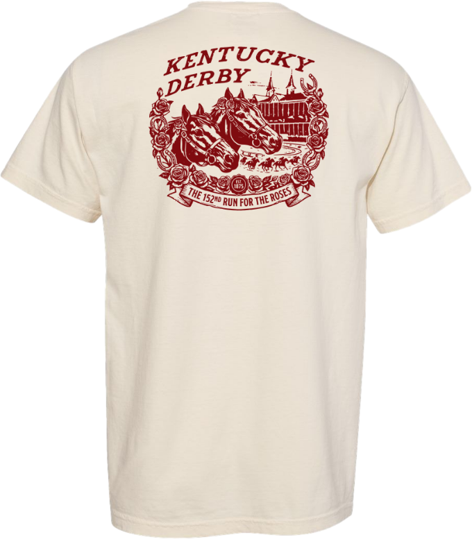 Kentucky Derby Shirt Comfort Colors 1717 Ivory | Vintage Derby Tee | Run for the Roses Shirt | Churchill Downs Inspired | Southern Classic Tee