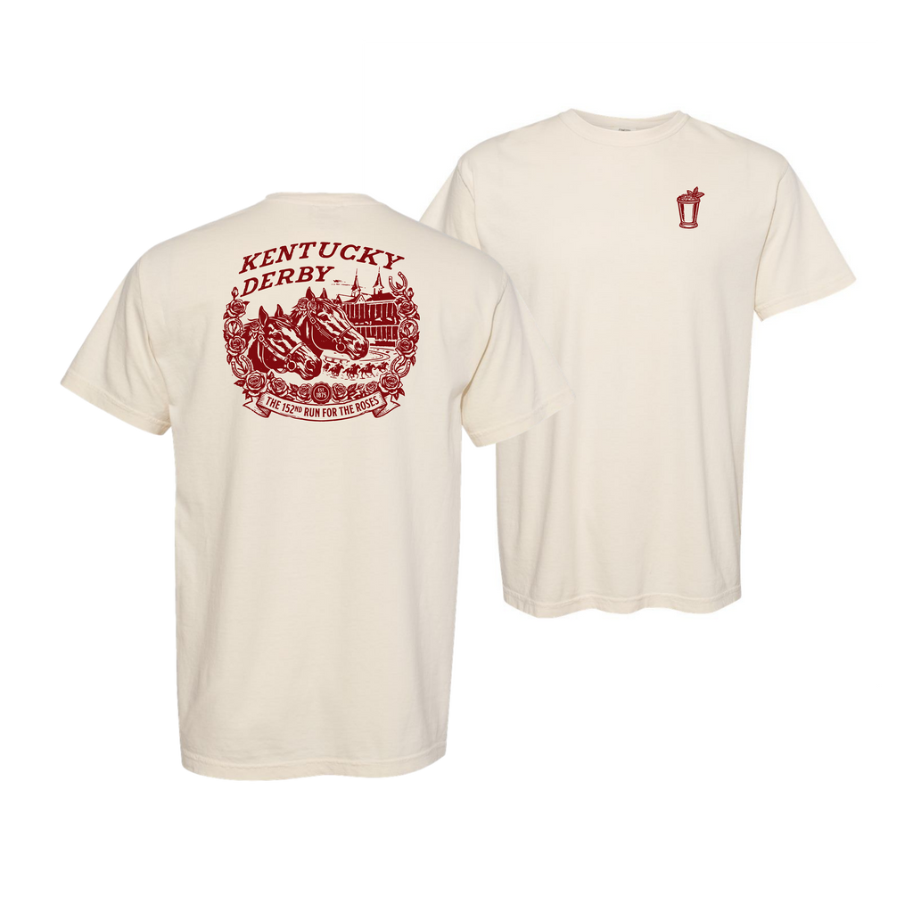 Kentucky Derby Shirt Comfort Colors 1717 Ivory | Vintage Derby Tee | Run for the Roses Shirt | Churchill Downs Inspired | Southern Classic Tee
