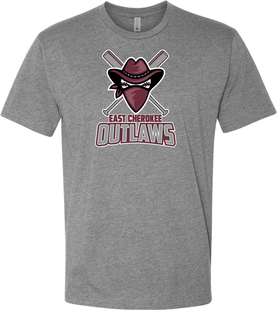 Outlaws Baseball Crossed Bats Tee