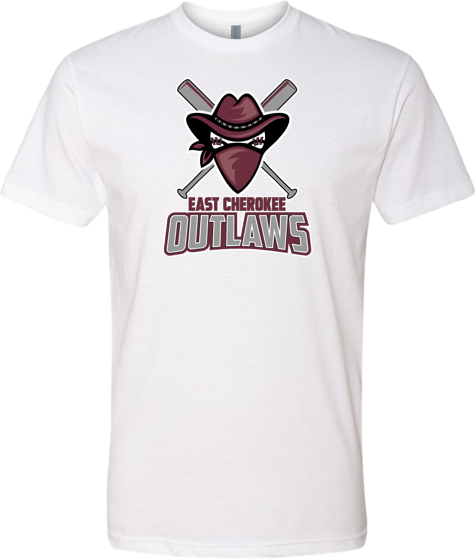 Outlaws Baseball Crossed Bats Tee