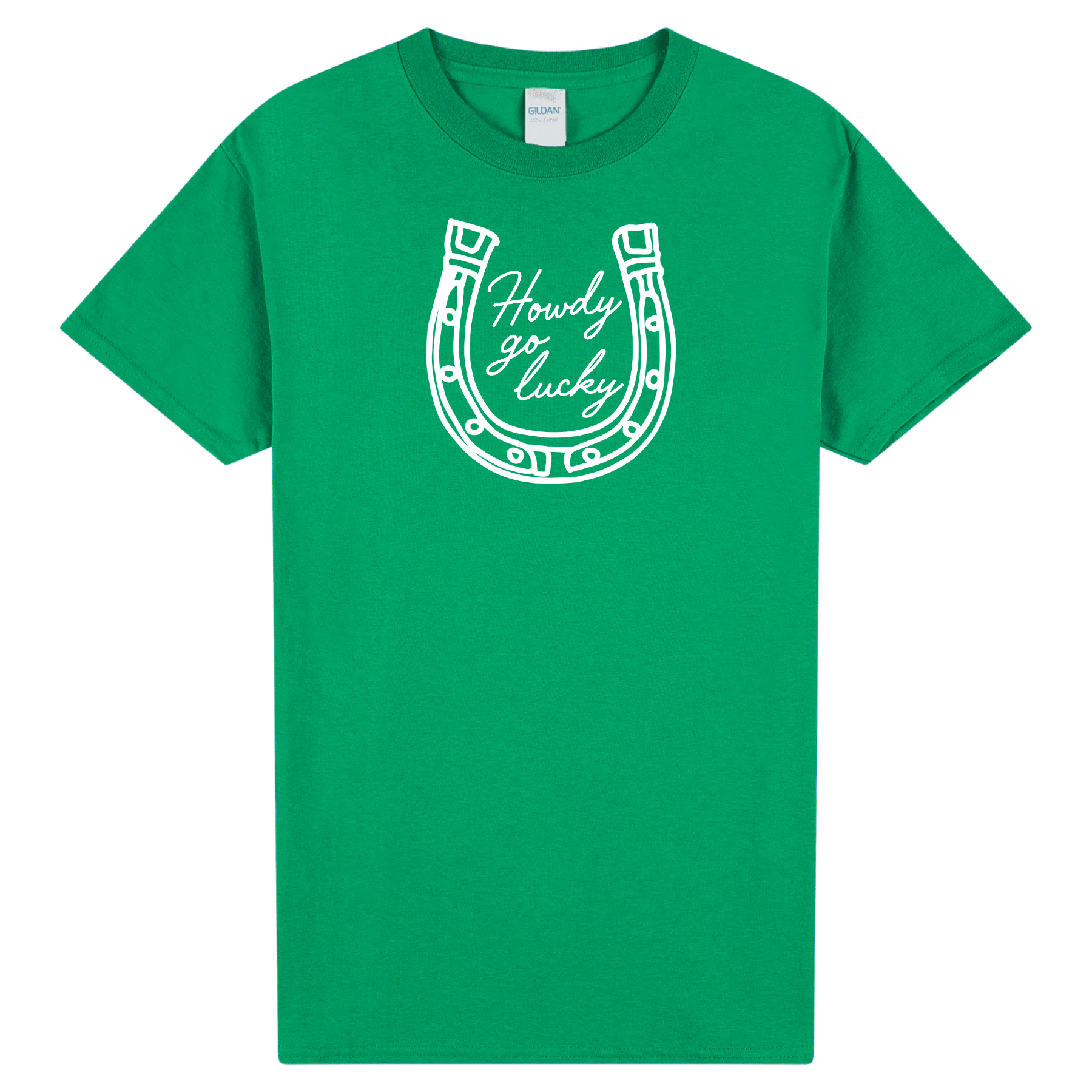 Howdy Go Lucky Shirt, Western St Patricks Day Shirt, Lucky Horseshoe Tee, Cute Cowgirl St Paddy’s Shirt, Country Lucky Graphic Tee
