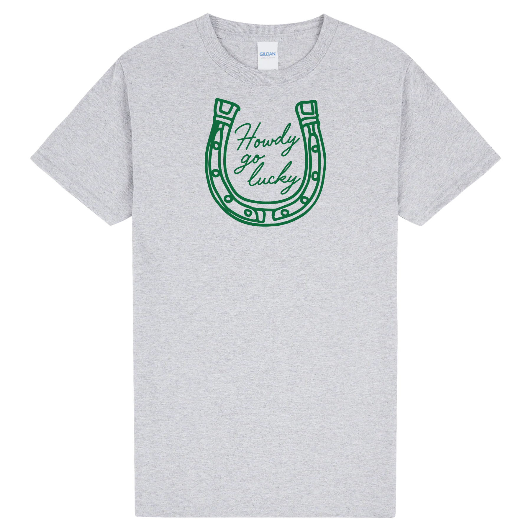 Howdy Go Lucky Shirt, Western St Patricks Day Shirt, Lucky Horseshoe Tee, Cute Cowgirl St Paddy’s Shirt, Country Lucky Graphic Tee