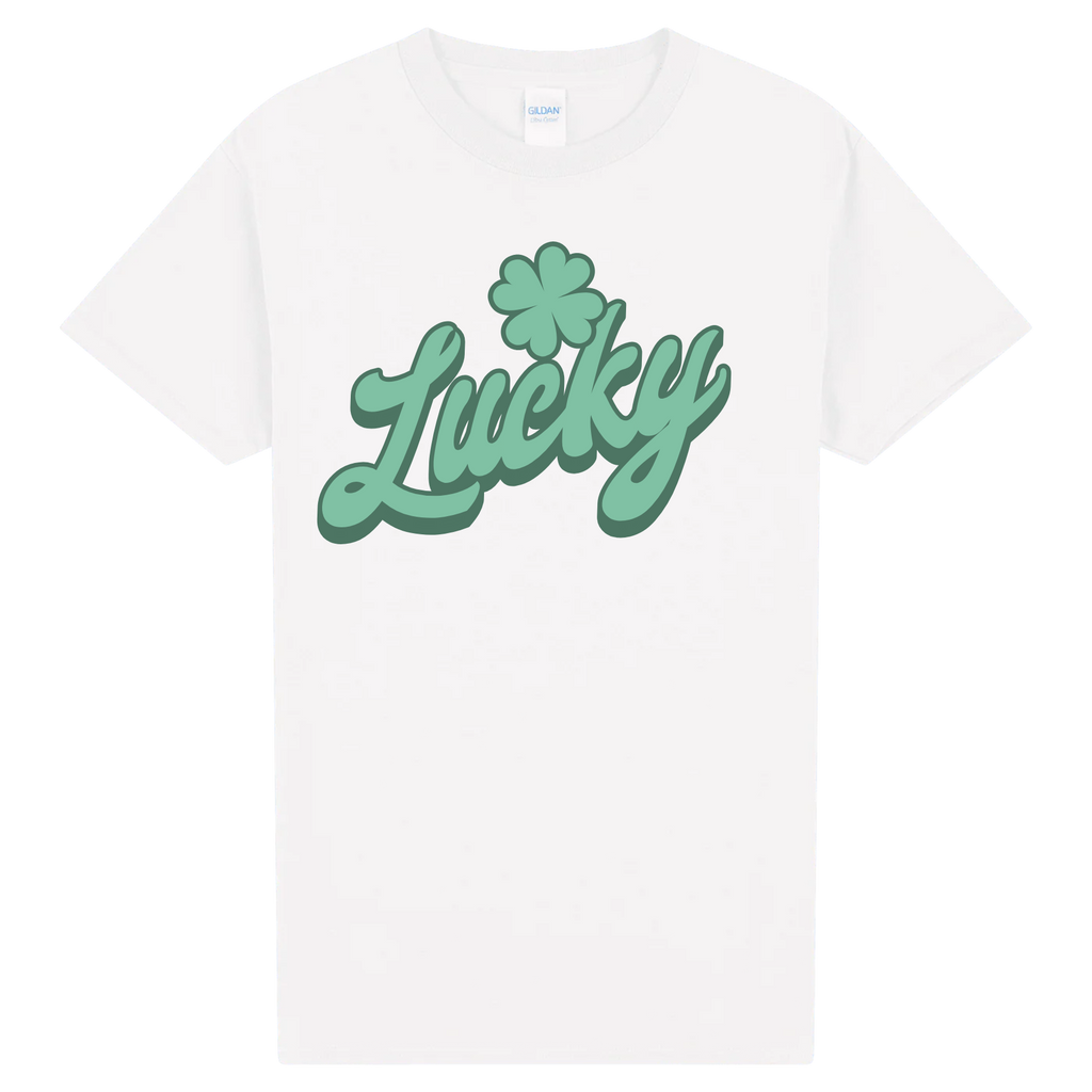 Lucky Shirt for St Patricks Day, Green Lucky Tee, Cute Shamrock Shirt, St Paddy’s Day Graphic Tee, Festive Irish Shirt