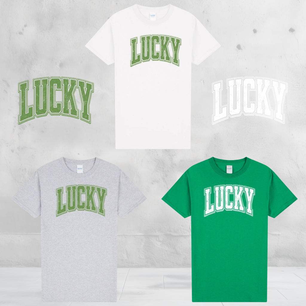 Lucky Shirt St Patricks Day Tee | Vintage Distressed Lucky Graphic Shirt | Retro Irish Pub Crawl Shirt | Saint Paddy’s Day Green T-Shirt