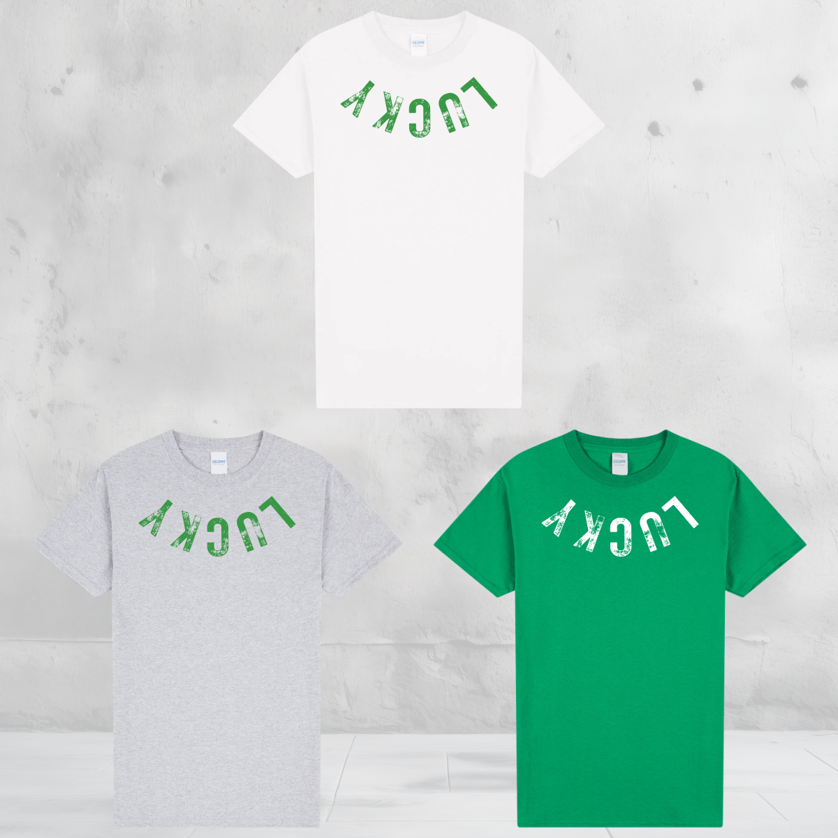 Funny Lucky Shirt – Upside Down Lucky Tee – St Patrick’s Day Graphic Shirt – Distressed Green St Paddy’s Day Shirt – Irish Holiday Top