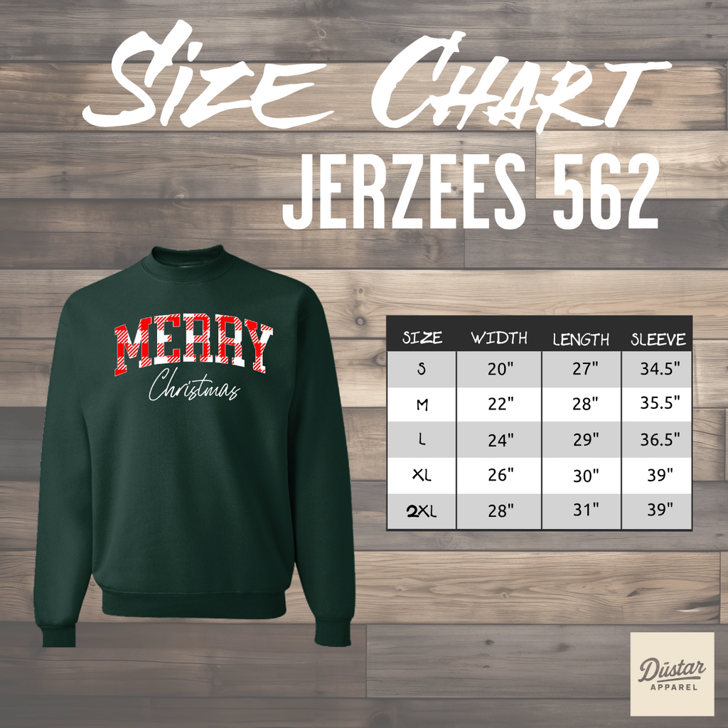 Merry Christmas Sweatshirt | Plaid Merry Design | Forest Green Jerzees 562 Crewneck | Cozy Holiday Sweater | Christmas Gift Shirt | Winter Spirit Sweatshirt