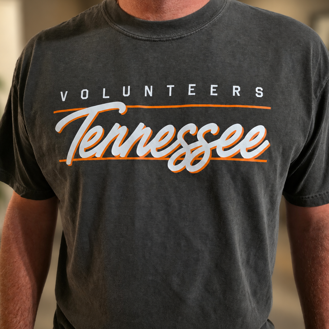 Tennessee Volunteers Shirt, Comfort Colors 1717 Game Day Tee, Vintage Script Football T-Shirt, Knoxville Fan Gift, Pepper or White